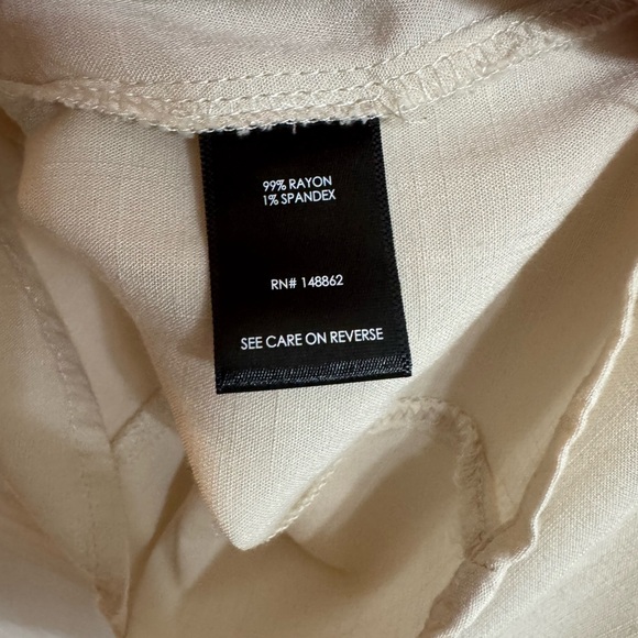 Torrid Short-Sleeved Beige Blouse (99% Rayon) - Picture 5 of 5